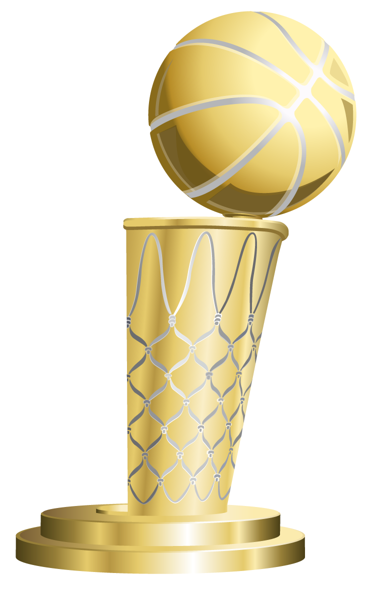 Larry O’Brien Trophy NBA illustration in transparent background PNG