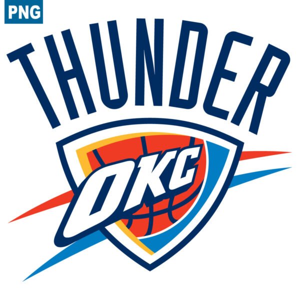 Oklahoma City Thunder Primary Basketball Logo in PNG Transparent Format
