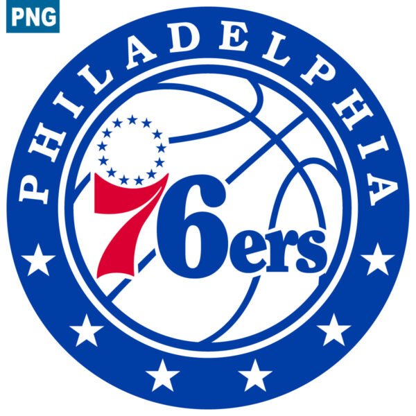 Philadelphia 76ers Primary Basketball Logo in PNG Transparent Format
