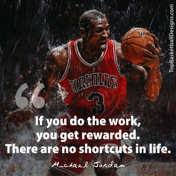 Michael Jordan Quotes: : If you do the work, you get rewarded. There are no shortcuts in life