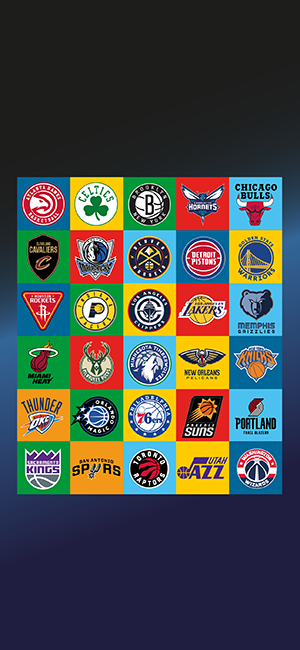 All NBA team logos color block grid iPhone Wallpaper HD